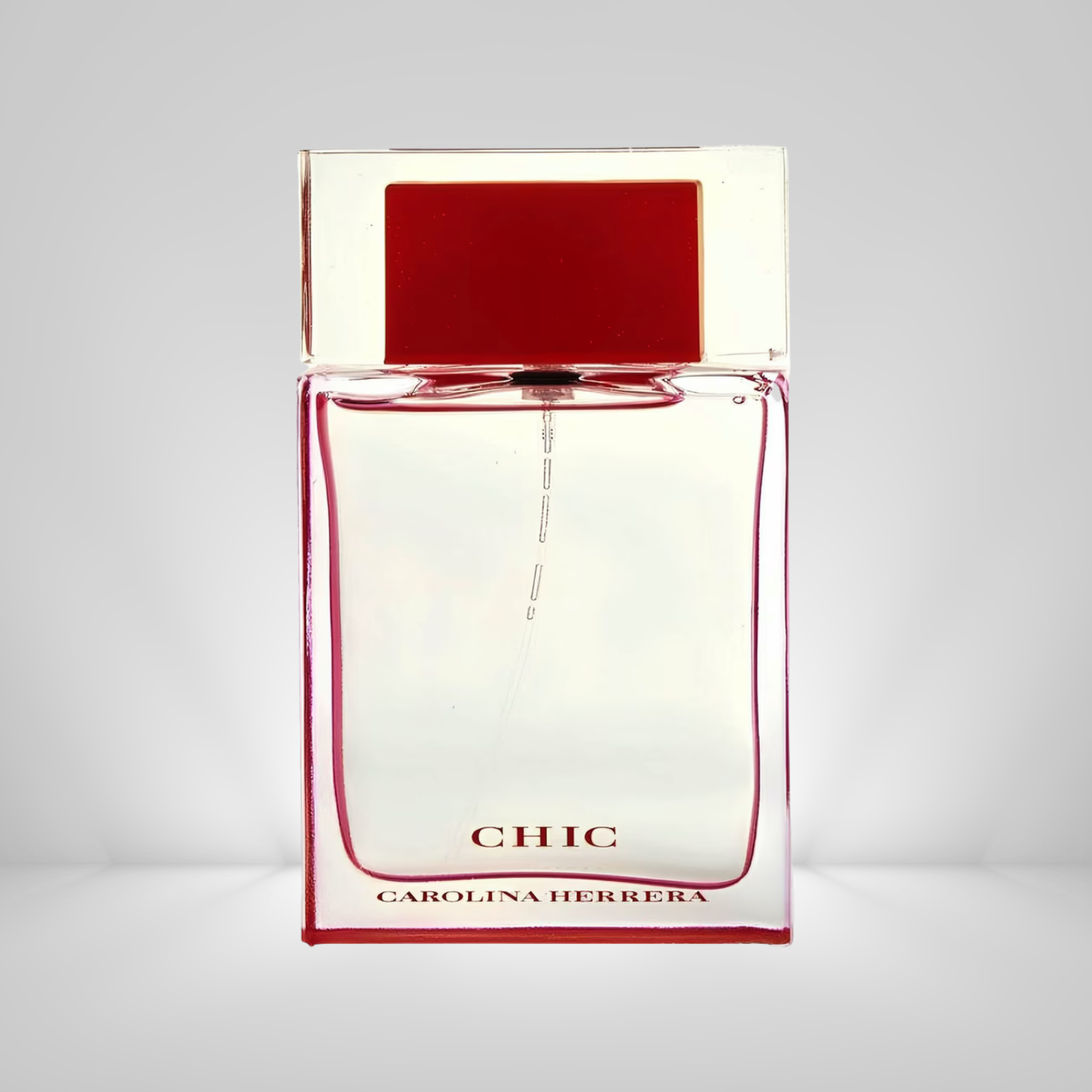 Carolina Herrera Chic Eau de Parfum bottle - floral woody fragrance for women, available at RCarolina Herrera Chic Eau de Parfum packaging and box - designer fragrance discovery at R3VIVE Vault3VIVE Vault